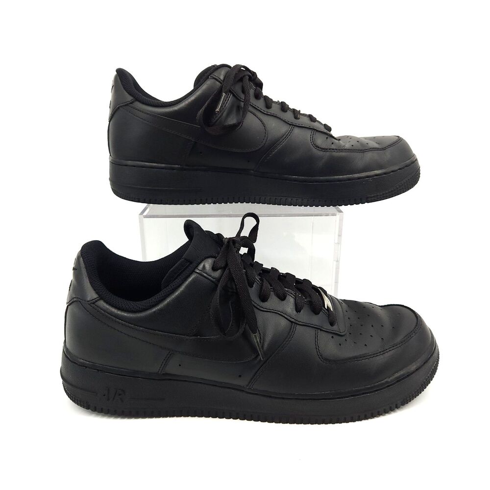 Nike Air Force 1 07 Low Shoes Men Size 12 All Black 315122-001